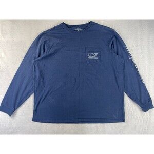 Vineyard Vines Men’s 2XL Blue Long Sleeve Performance Whale Logo Shirt